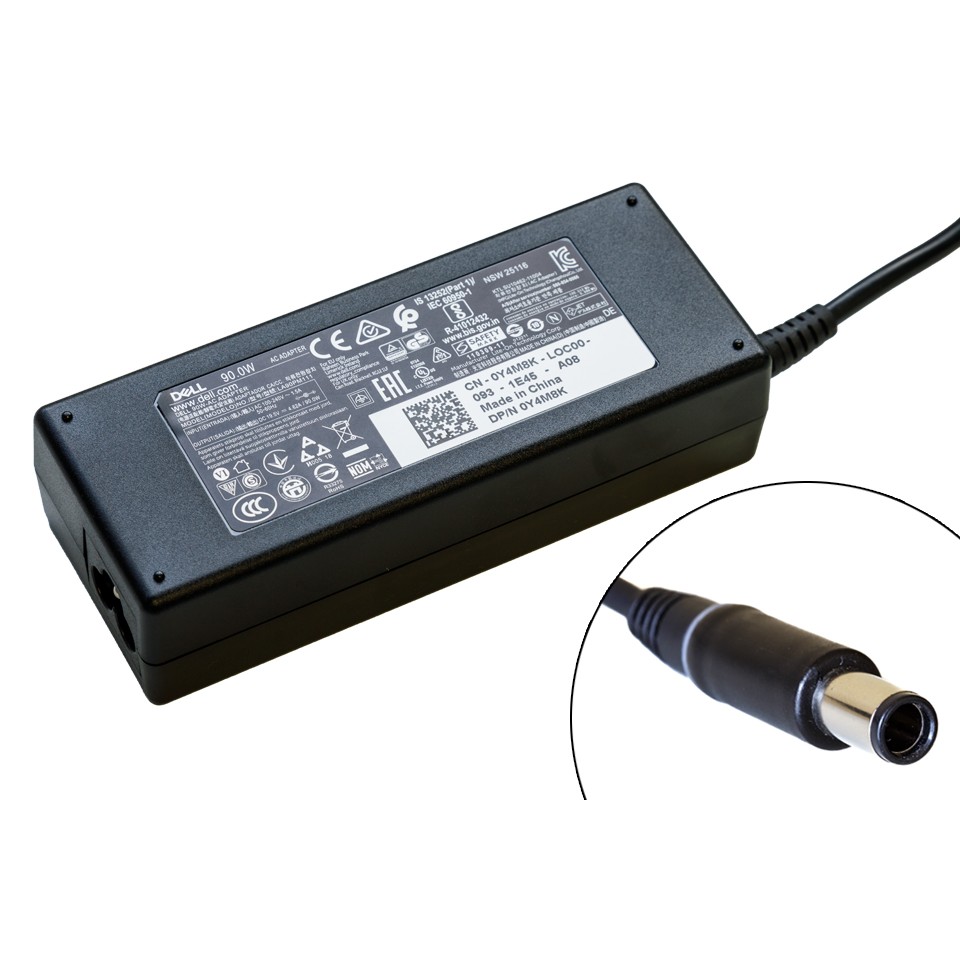 DELL Laptop Charger 19.5 4.62A 90W Standard Pin C/P