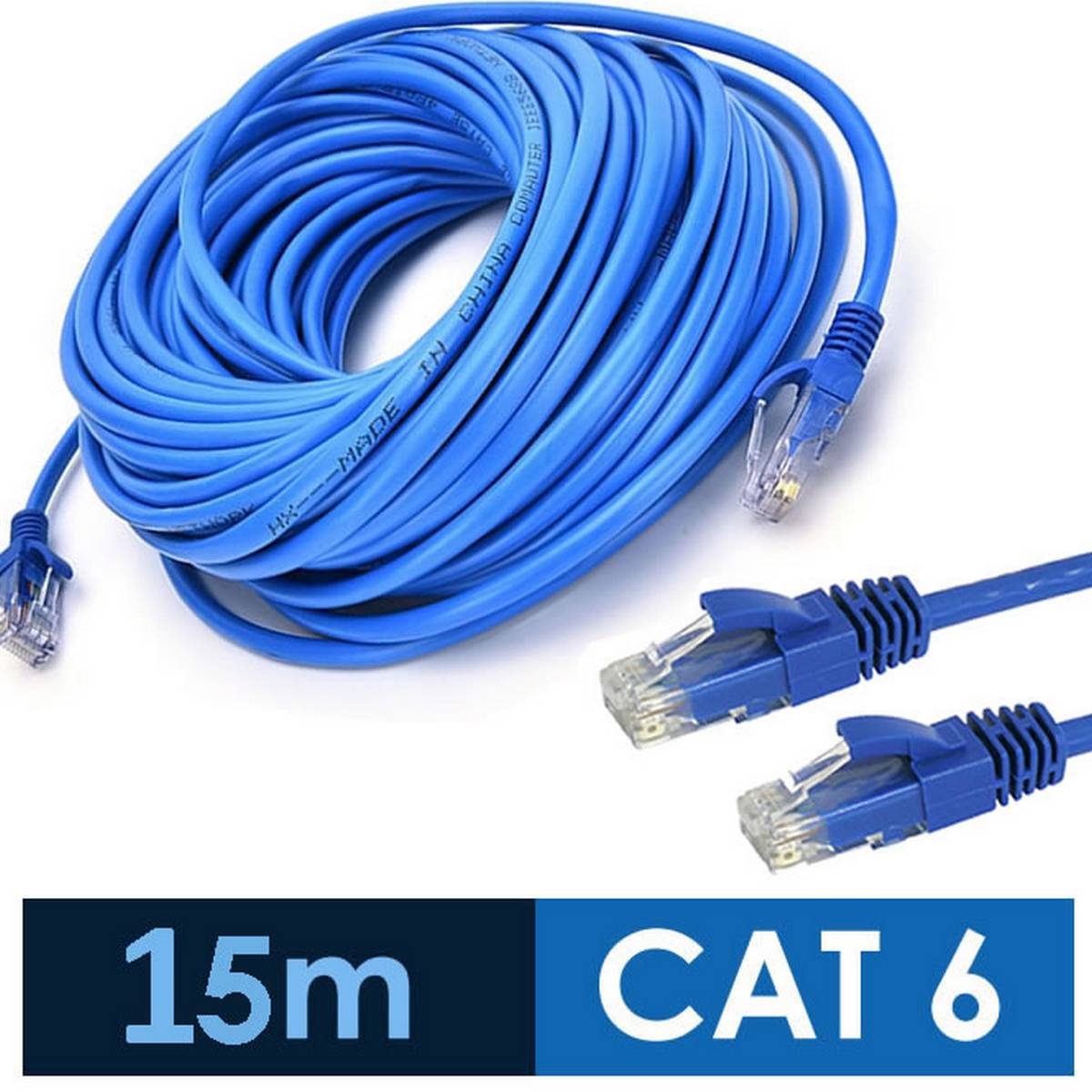CAT 6 UTP LAN Patch Cable 15 Meter High-Speed Ethernet Network Cable