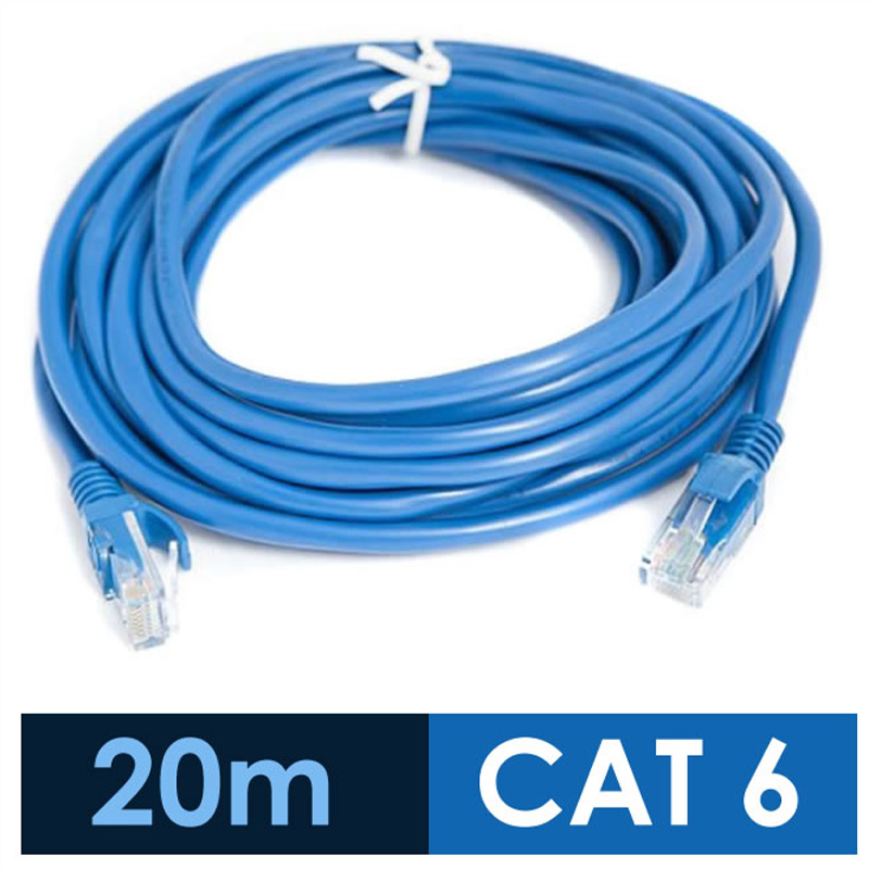 CAT 6 UTP LAN Patch Cable 20 Meter High-Speed Ethernet Network Cable