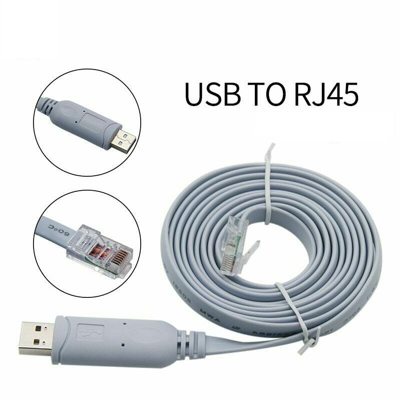 RS232 FTDI Chip USB to RJ45 Console Cable 1.8M