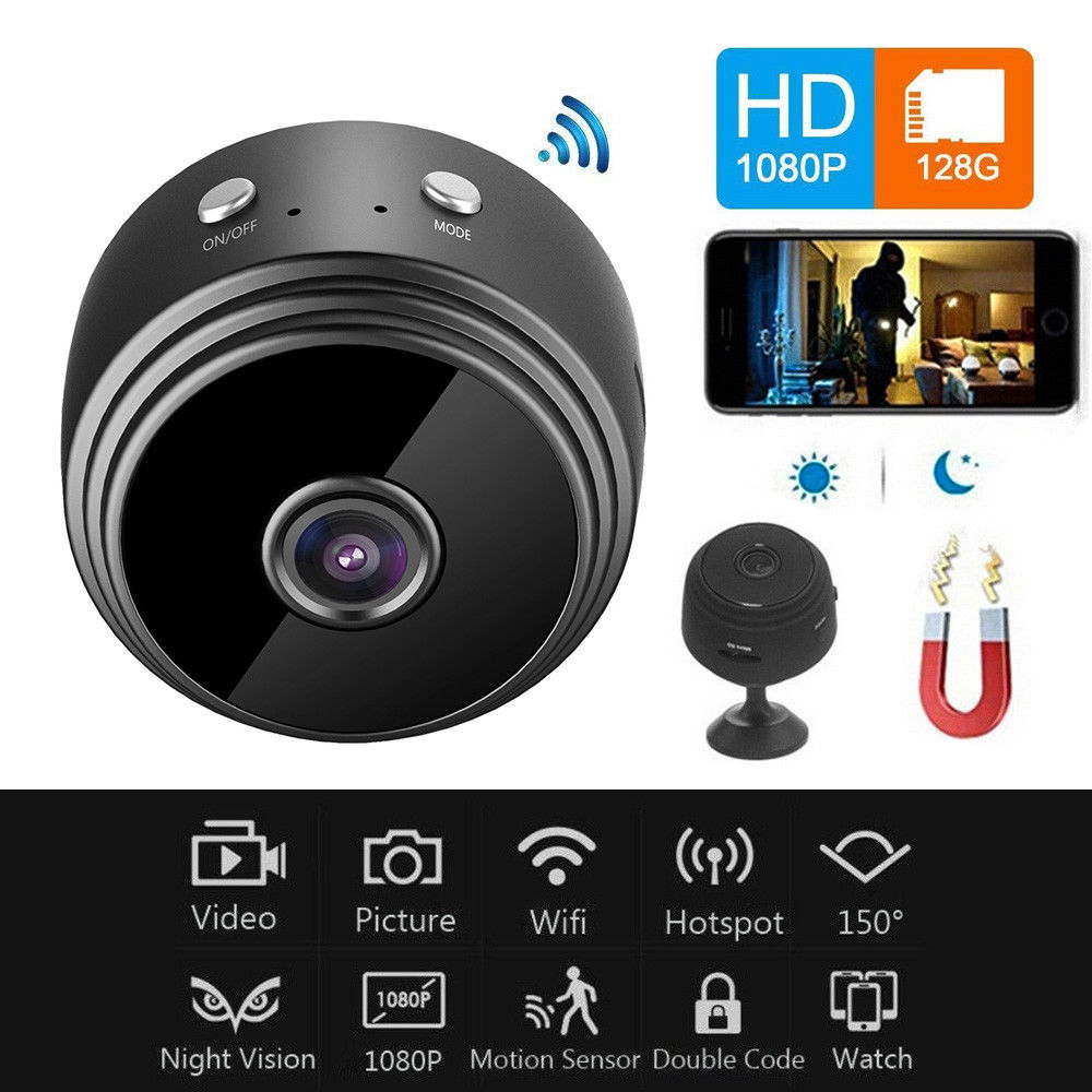A9 Mini WiFi Camera 1080p Full HD 2MP – Magnetic Wireless Security Cam with V380 Pro App, Night Vision, Motion Detection &amp; Remote Live View for Home &amp; Office