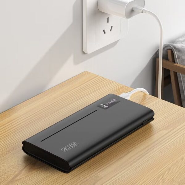Aspor A330 10000mAh 2.4A Power Bank – USB Type-C with LED Digital Display