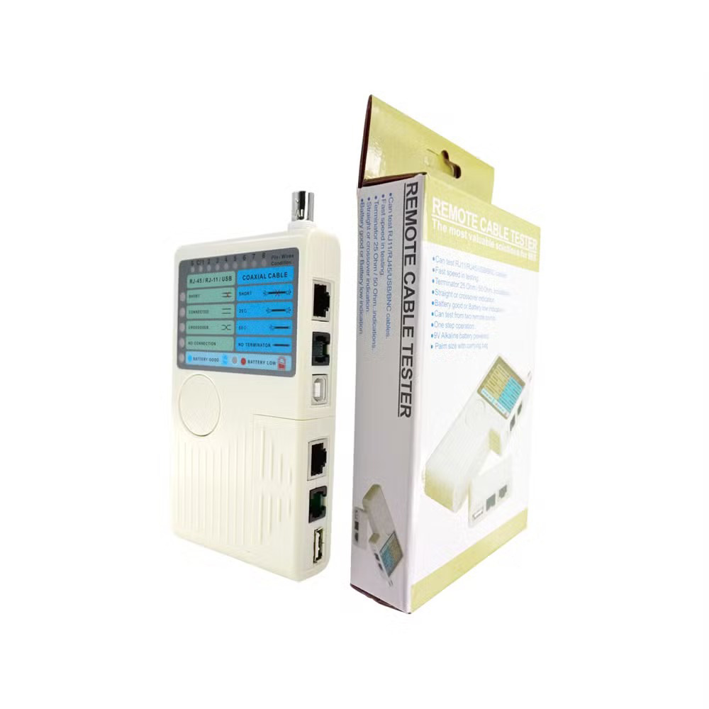 Orginal 4-in-1 Network Cable Tester – RJ45/RJ11/RJ12/USB/BNC LAN Cable Tester for Ethernet, Telephone &amp; Coaxial Cables