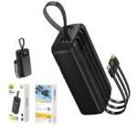 ASPOR A317 30000mAh Power Bank - 22.5W Fast Charging with Built-in Cables