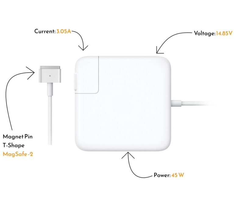 MacBook Air Power Adapter 45W MagSafe 2 - Fast & Safe Charging